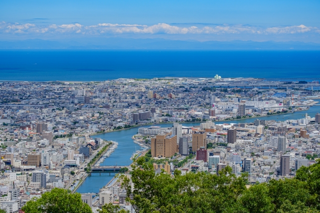 徳島市街地　眉山ロープウェイから