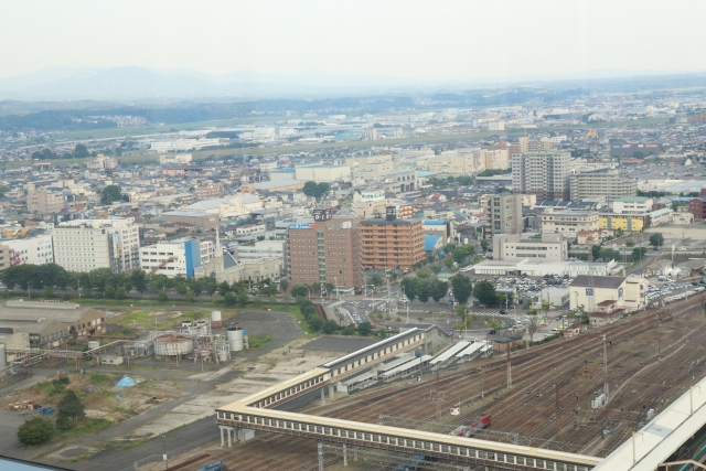 名古屋福島・郡山の移動、郡山市内一望