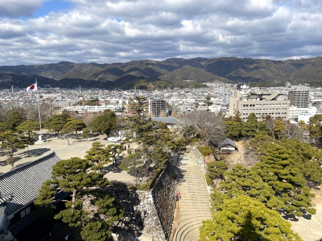 高知城天守閣から見た眺め